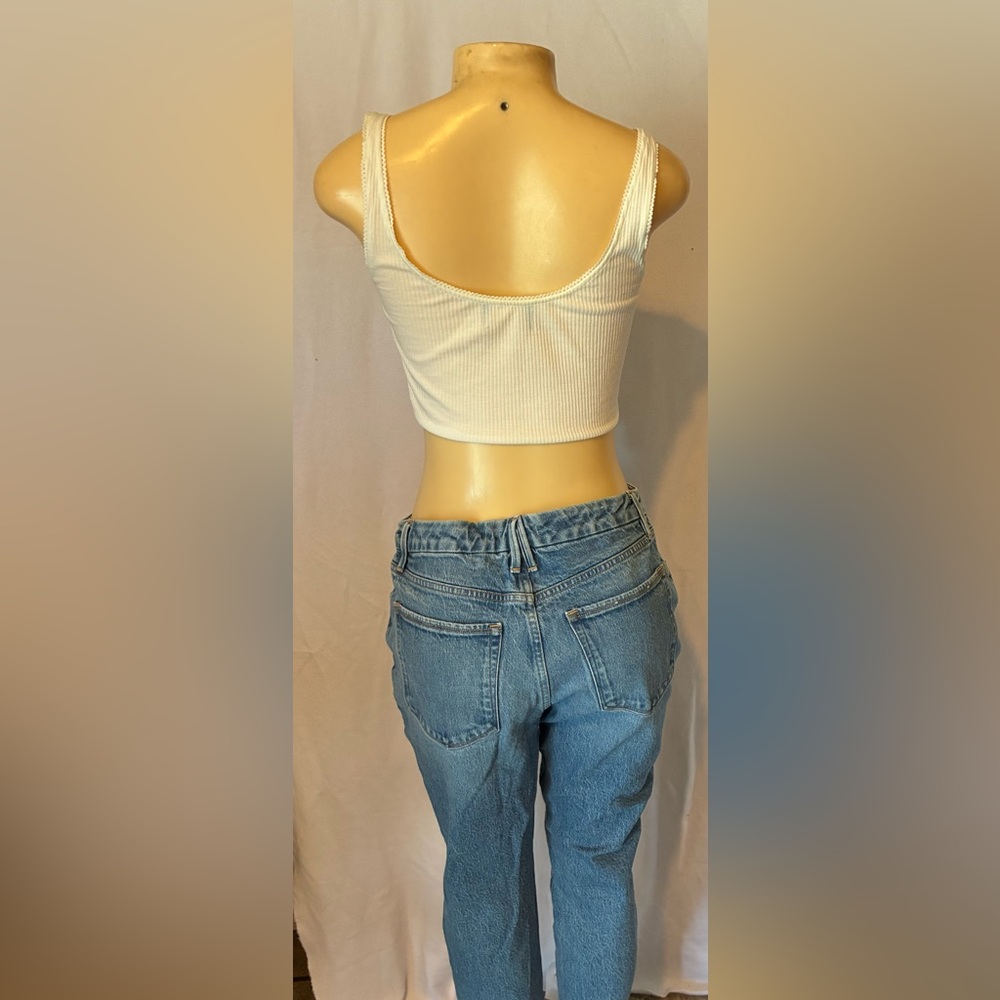 Cider White Ribbed Button-Down Tank Top - Picture 5 of 6